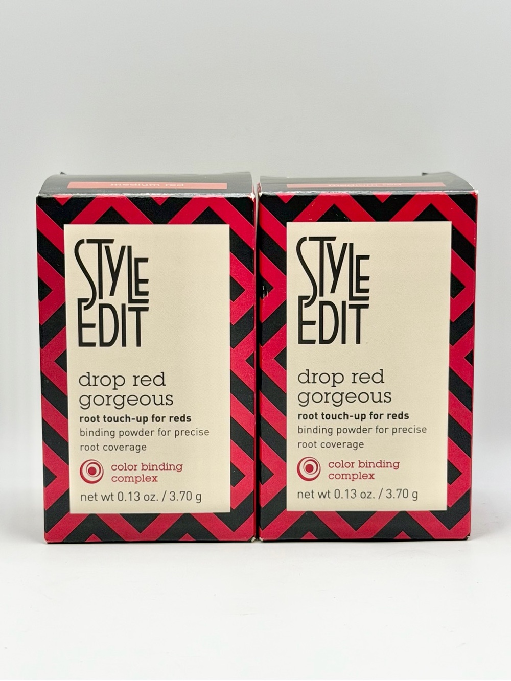 2x Style Edit Drop Red Gorgeous Root Touch-Up Powder Binding Powder Medium Red